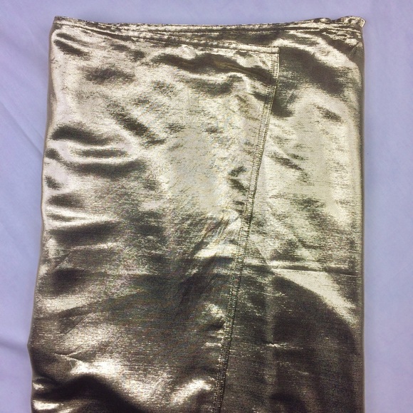 Vintage Gold Lamé Wraparound Skirt - Picture 5 of 6